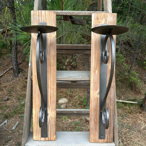 Hand Crafted Other - Rustic wall sconce for candles and decor